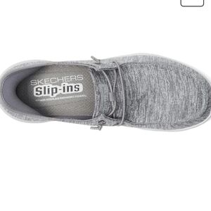 Skechers Gray and White Slip-On Sneakers
